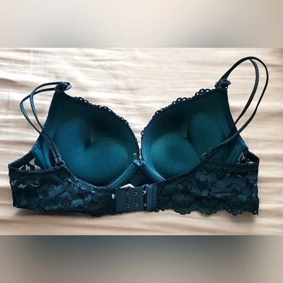 New SHEIN Blue Lace Push Up Bra and Matching Panties - Picture 3 of 7